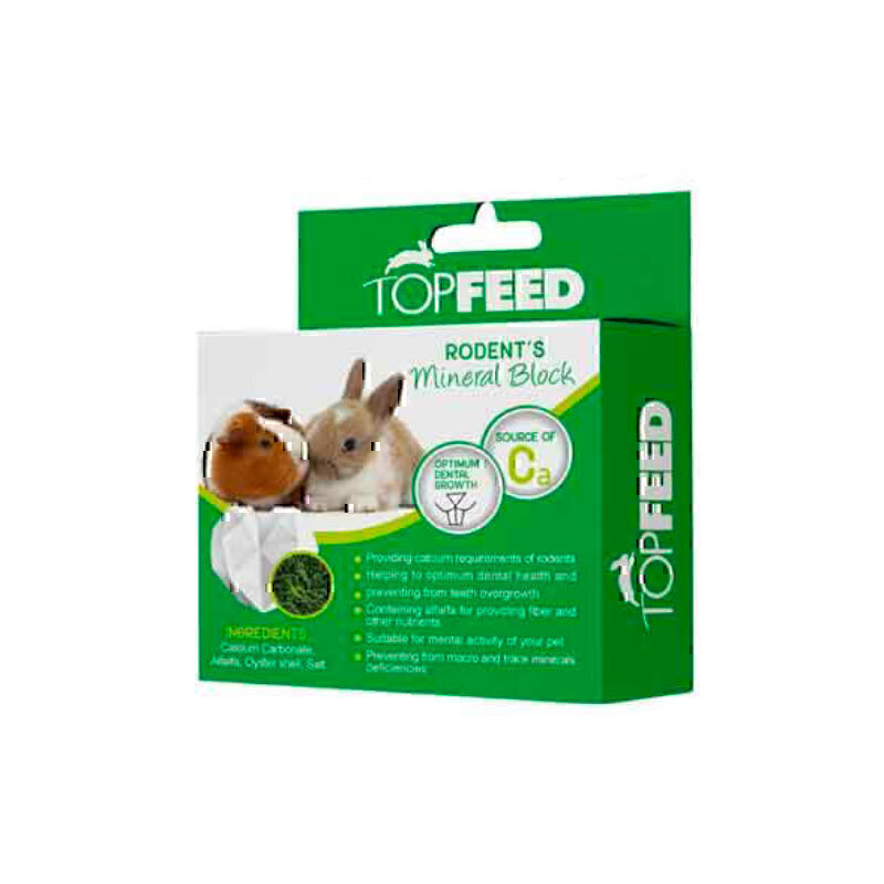 بلوک معدنی جوندگان حاوی یونجه تاپ فید Topfeed Rodents Mineral Block With Alfalfa وزن 100 گرم