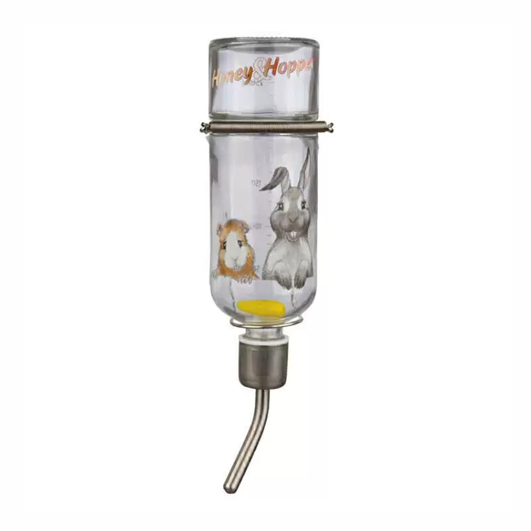 آبخوری جوندگان تریکسی Trixie Honey & Hopper Glass Water Bottle حجم 500 میلی لیتری
