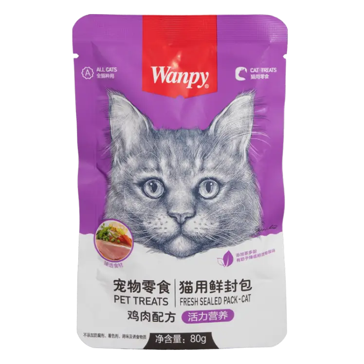 پوچ گربه ونپی مدل Chicken & Vegetable وزن ۸۰ گرم