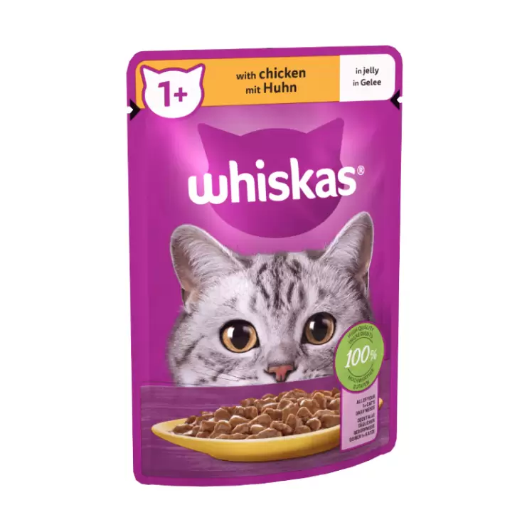 پوچ گربه ویسکاس مدل chicken وزن 85 گرم