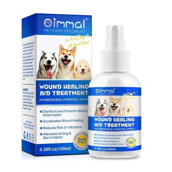 اسپری التیام بخش زخم سگ اویمال Oimmal Wound Healing Aid Treatment Spray حجم 100 میلی‌لیتر