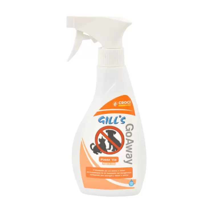اسپری استاپر سگ و گربه جیلز Gills Pussa Via Go Away حجم 300 میلی لیتر