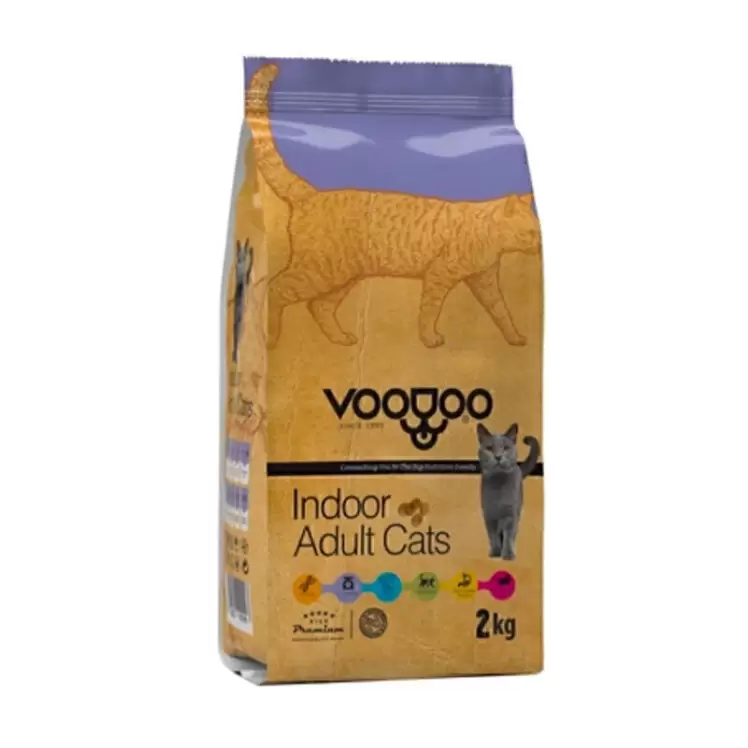 غذای خشک گربه وودو VooDoo Indoor Adult وزن 2 کیلوگرم