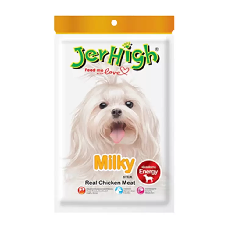 تشویقی سگ با طعم مرغ با شیر جرهای JerHigh Chicken Sticks Milky وزن 60 گرم