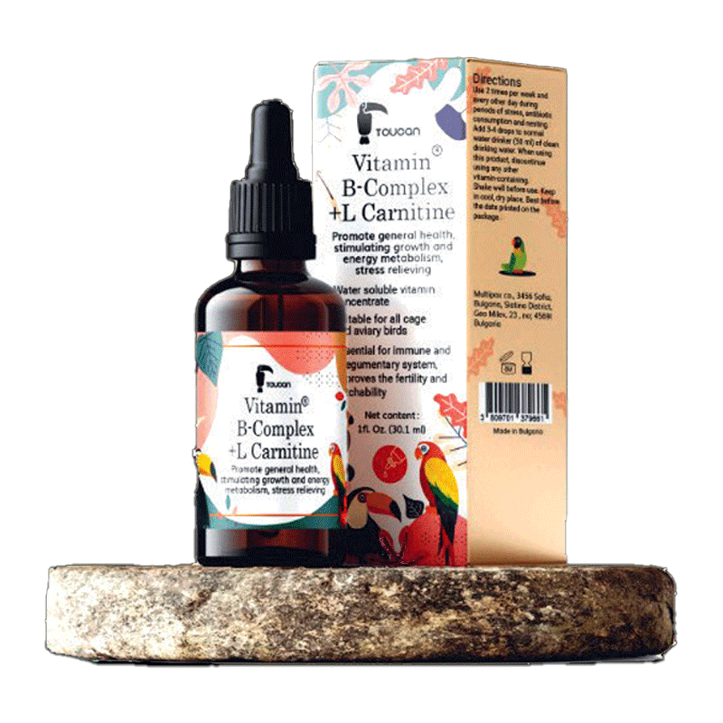 قطره B-complex & L-carnitin پرندگان توکان حجم ۳۰ میلی لیتر