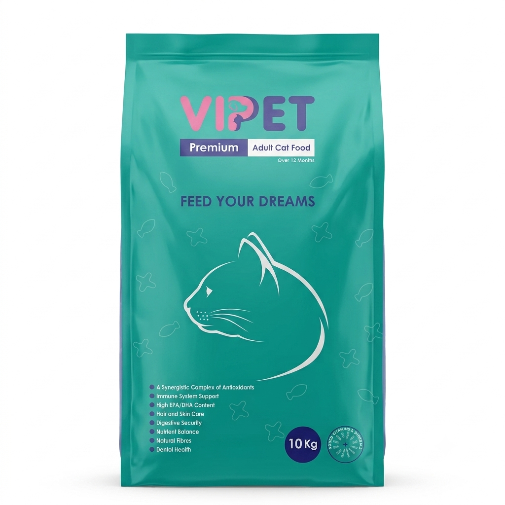 غذای خشک گربه بالغ ویپت Vipet Adult Cat Food وزن 10 کیلوگرم