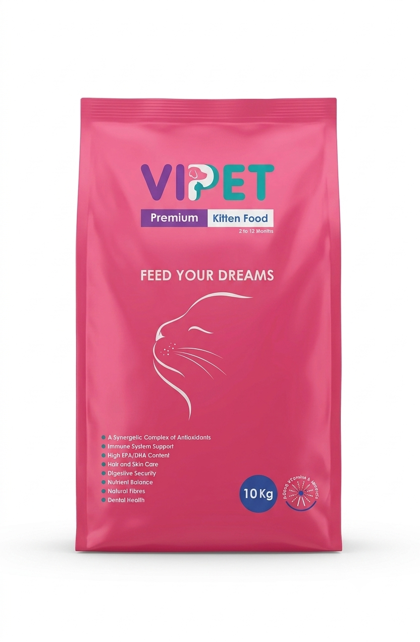 غذای خشک بچه گربه ویپت Vipet Kitten Food وزن 10 کیلوگرم