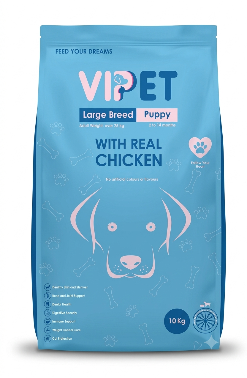 غذای خشک پاپی (توله سگ) ویپت Vipet Puppy وزن 10 کیلوگرم