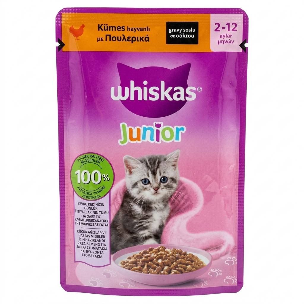 پوچ بچه گربه ویسکاس با طعم مرغ (Chicken) وزن 85 گرم