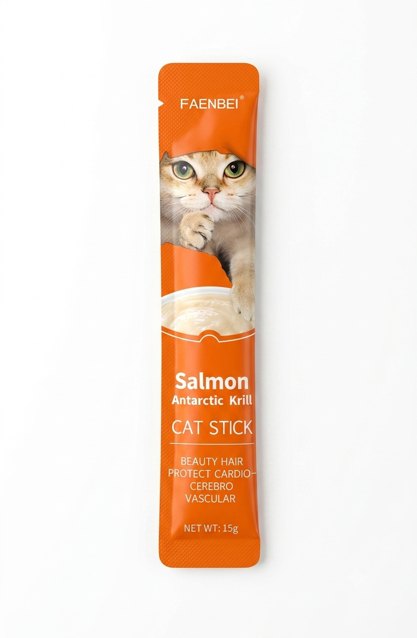 بستنی گربه فنبی با طعم ماهی سالمون Faenbei Salmon Cat Treat وزن 15 گرم