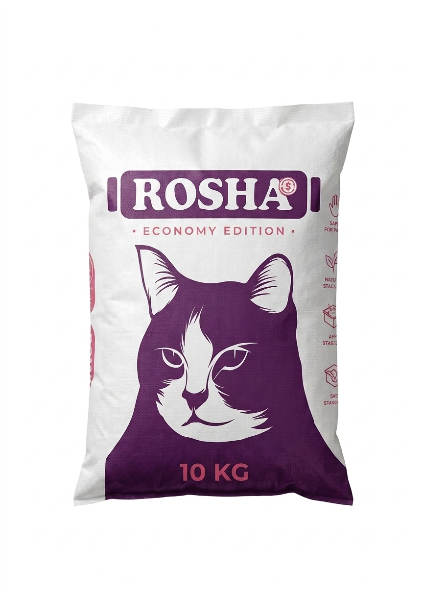 خاک گربه روشا گونی (اقتصادی) Rosha وزن 10 کیلوگرم