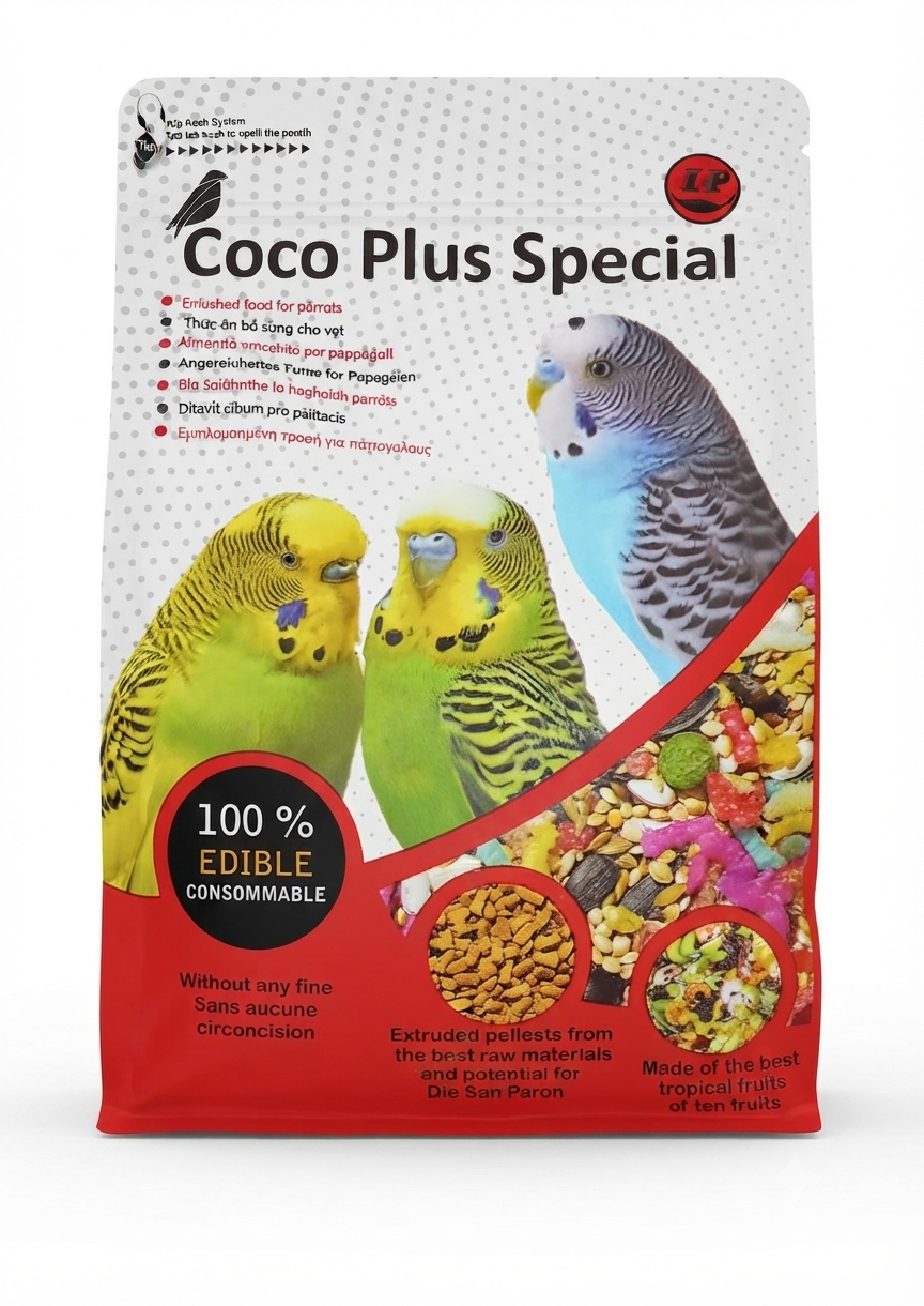 خوراک مرغ عشق کوکو پلاس Coco Plus وزن 1 کیلوگرم