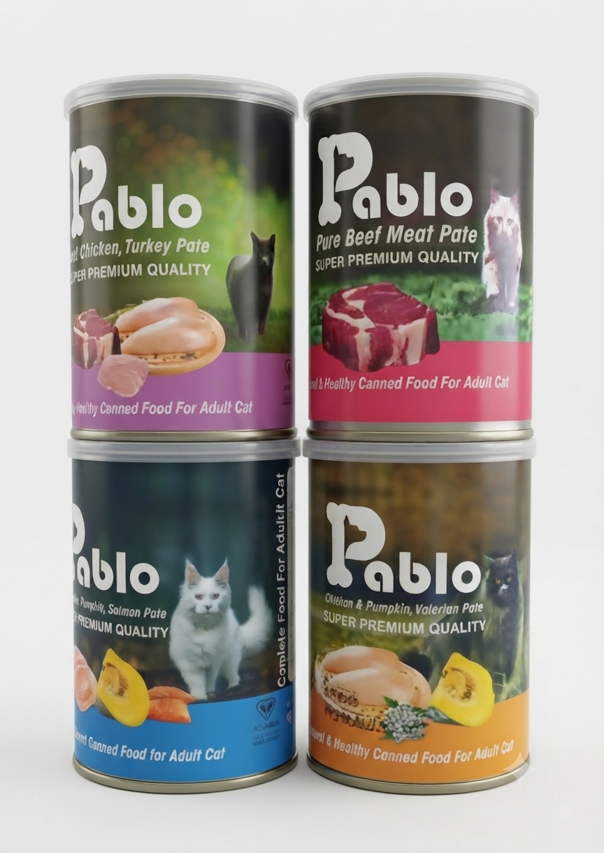 کنسرو گربه بالغ پابلو Pablo وزن 430 گرم