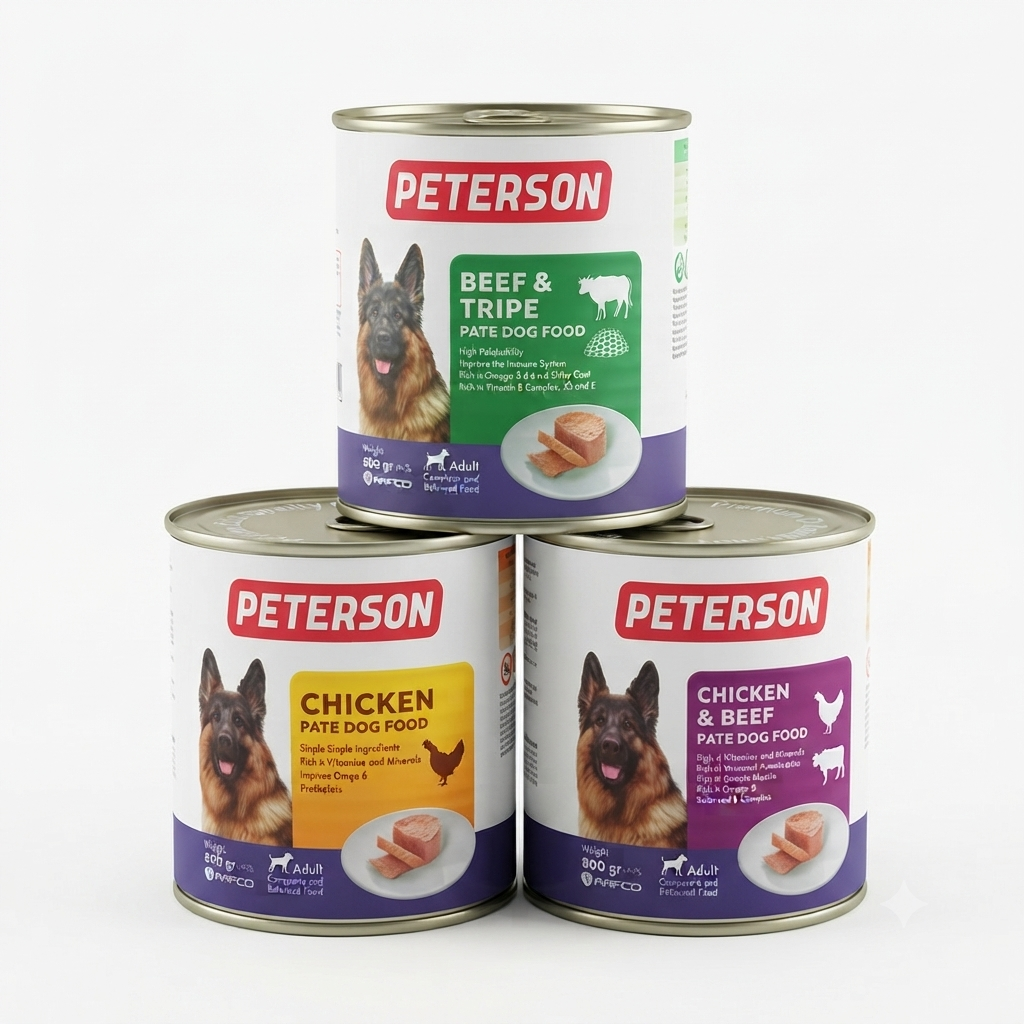 کنسرو سگ بالغ پترسون Peterson وزن 800 گرم