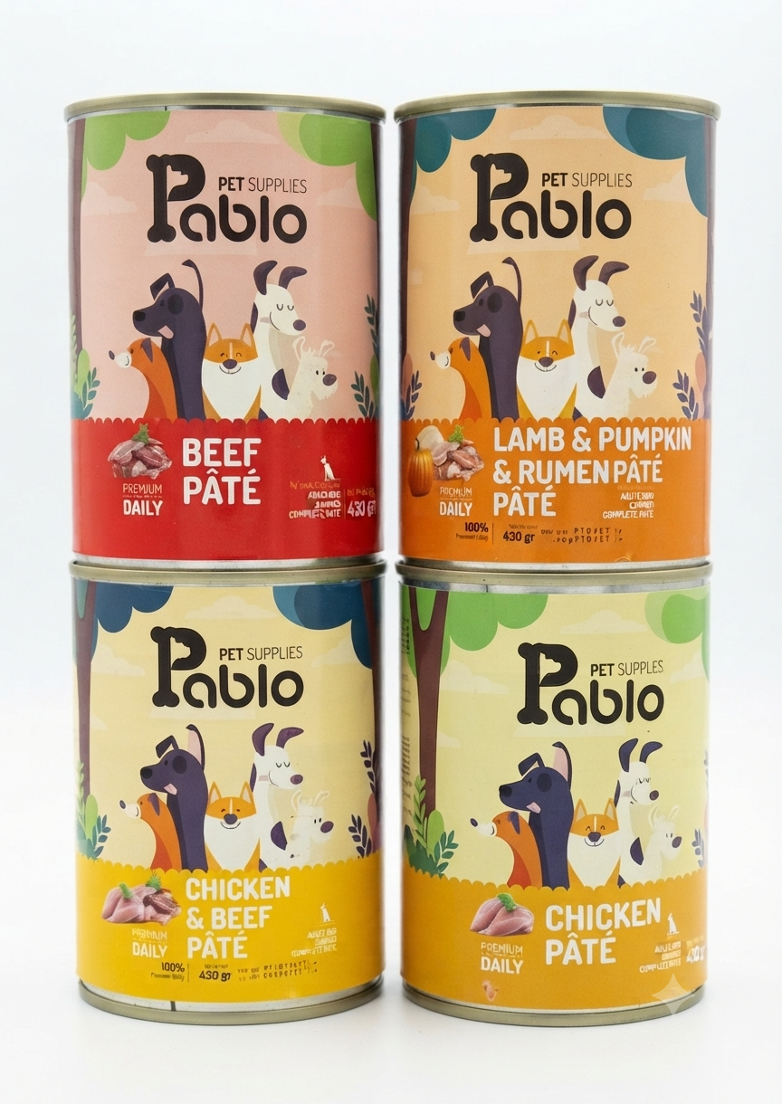 کنسرو سگ بالغ پابلو Pablo وزن 430 گرم