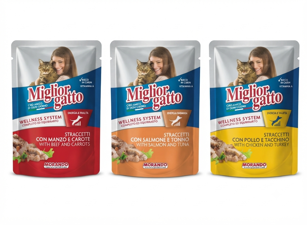 پوچ گربه مدل ولنس سیستم میگلیور گاتو Miglior Gatto وزن 85 گرم