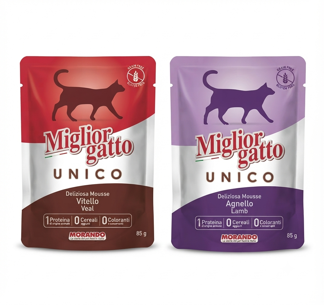 پوچ گربه مدل یونیکو میگلیور گاتو Miglior Gatto وزن 85 گرم