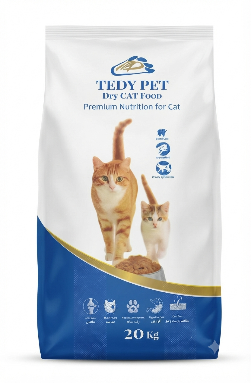 غذای خشک گربه تدی پت Tedy Pet وزن 20 کیلوگرم