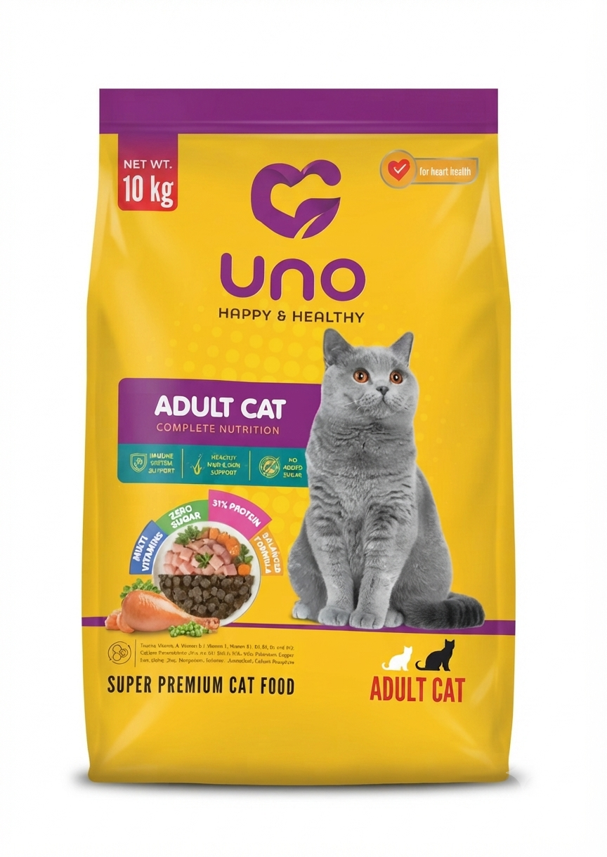 غذای خشک گربه بالغ اونو Adult Cat Uno وزن 10 کیلوگرم