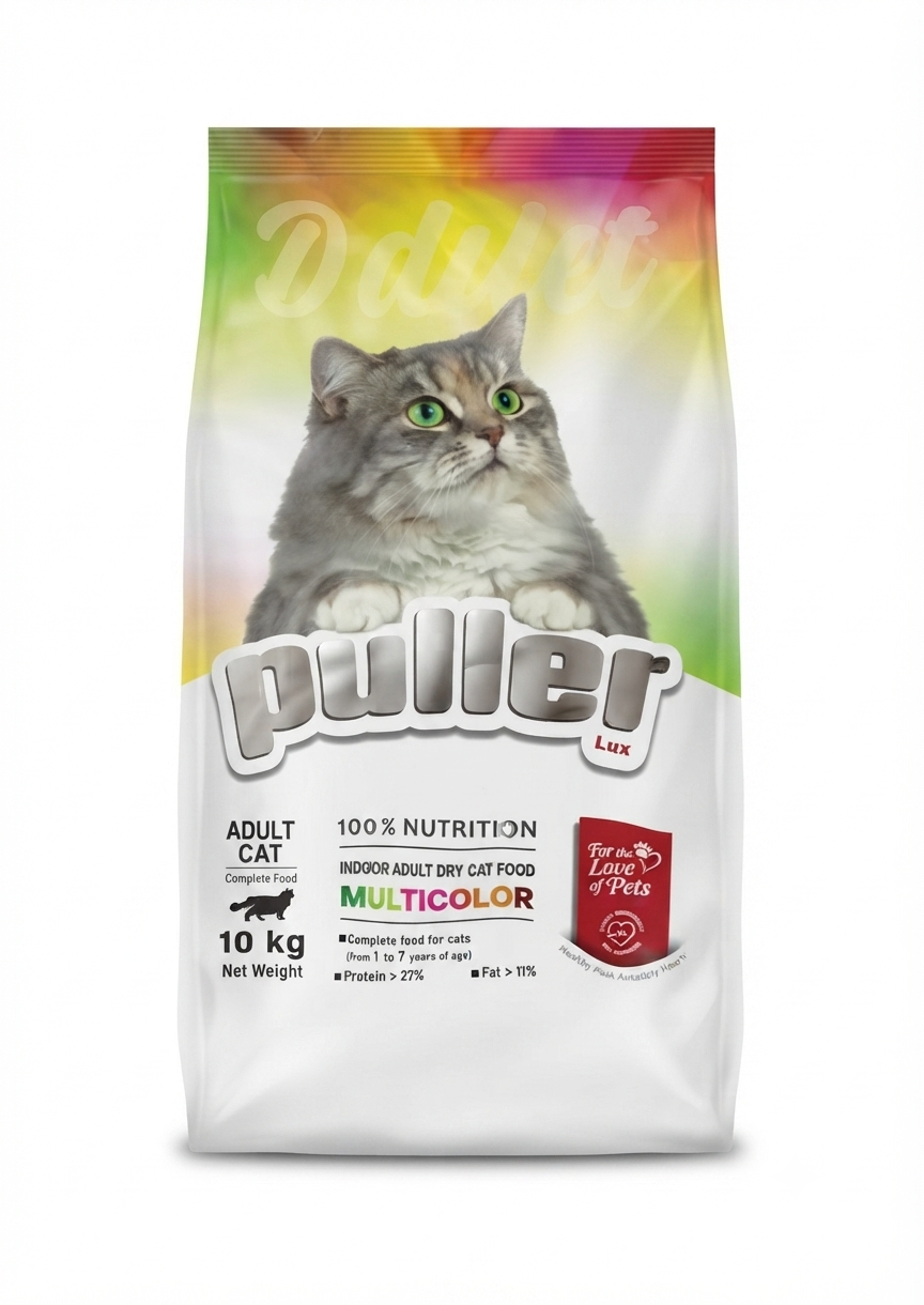 غذای خشک گربه بالغ پولر Puller Adult Cat وزن 10 کیلوگرم