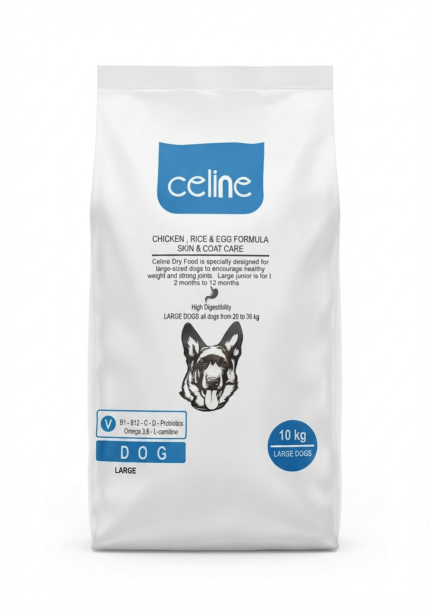 غذای خشک سگ بالغ نژاد بزرگ سلین Celine Large Adult وزن 10 کیلوگرم