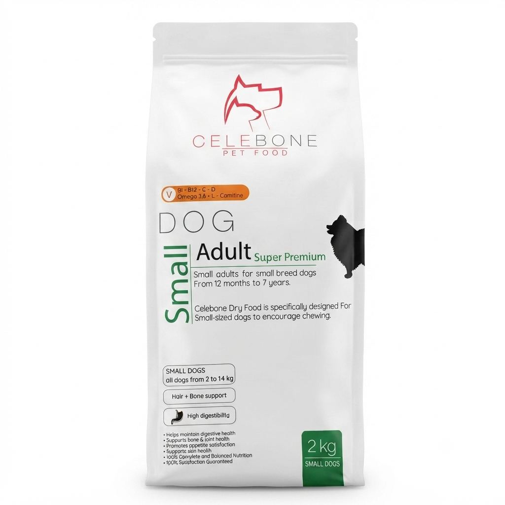 غذای خشک سگ بالغ نژاد کوچیک سلبن Celebone Small Adult وزن 2 کیلوگرم