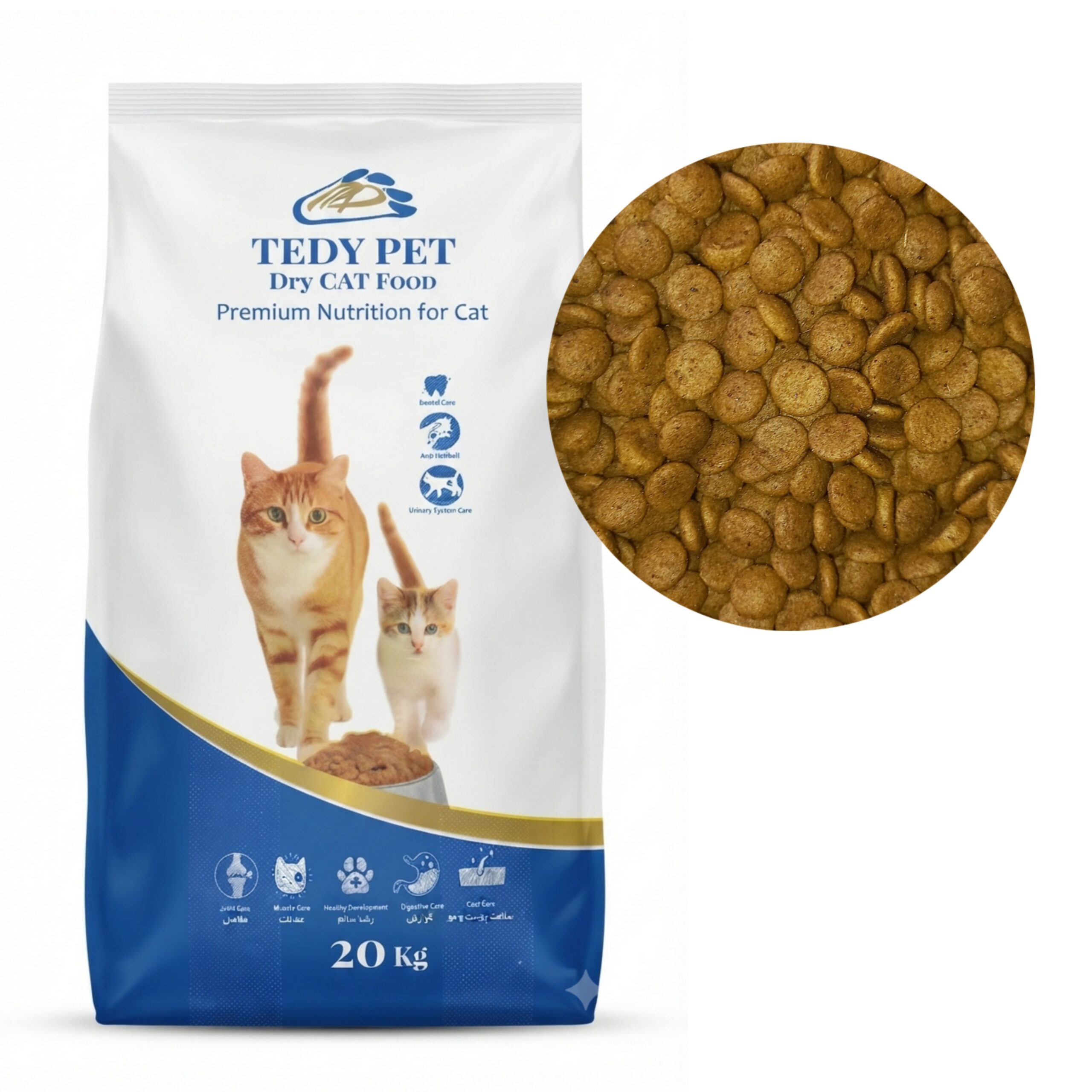 غذای خشک گربه تدی پت Tedy Pet وزن 1 کیلویی فله