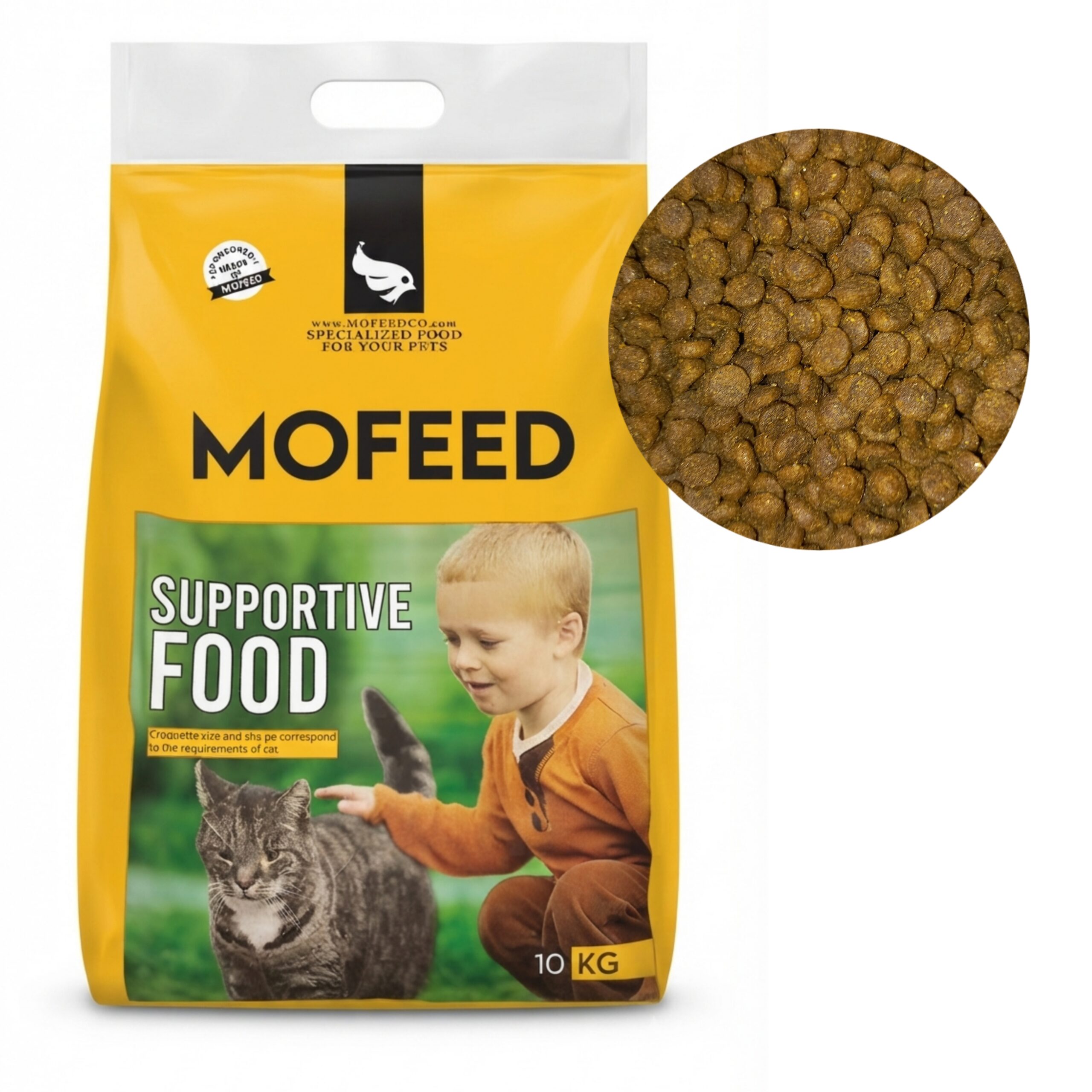 غذای خشک حمایتی گربه مفید Mofeed Supportive Cat Food وزن 1 کیلویی فله