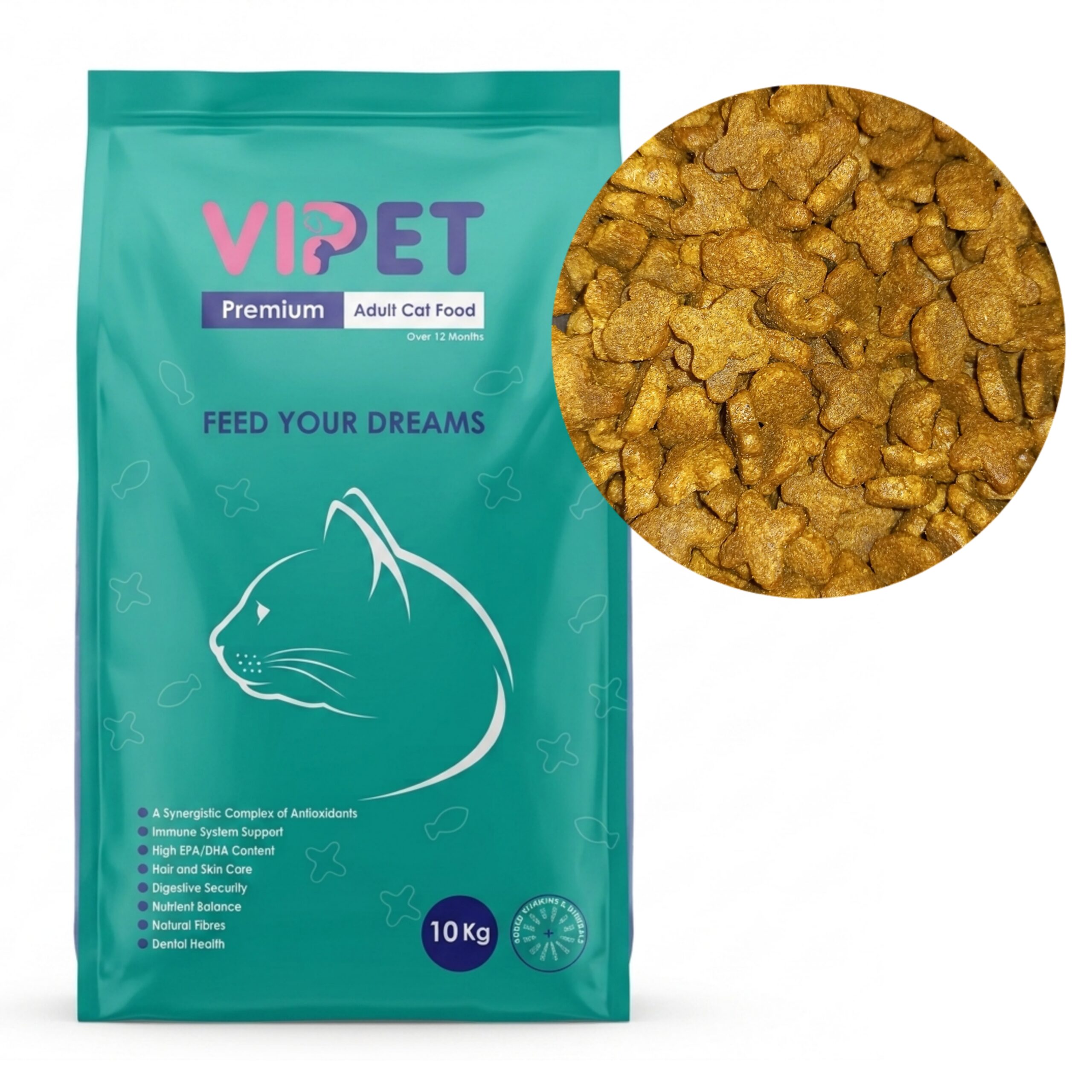 غذای خشک گربه بالغ ویپت Vipet Adult Cat Food وزن 1 کیلویی فله
