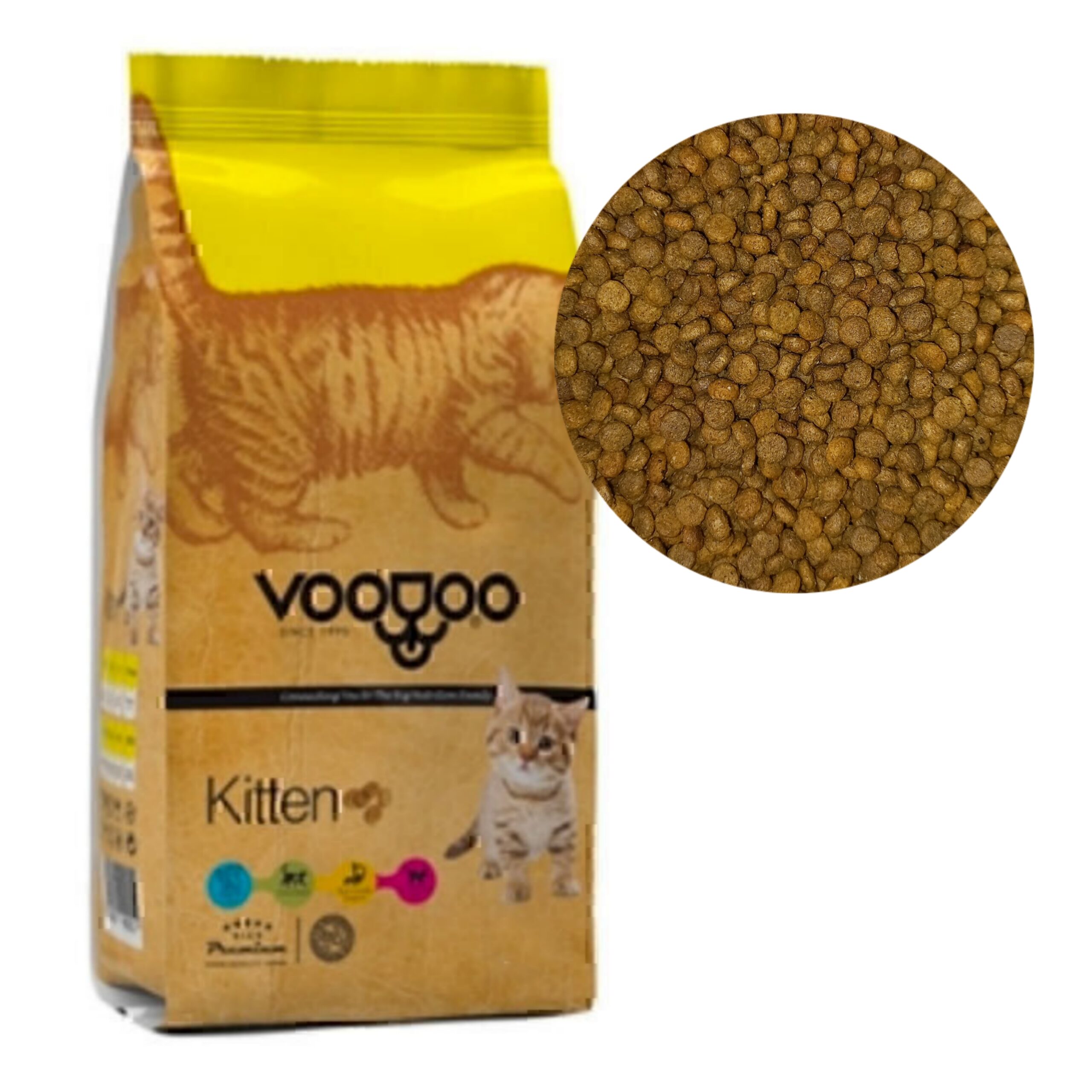 غذای خشک بچه گربه وودو VooDoo Kitten وزن 1 کیلویی فله