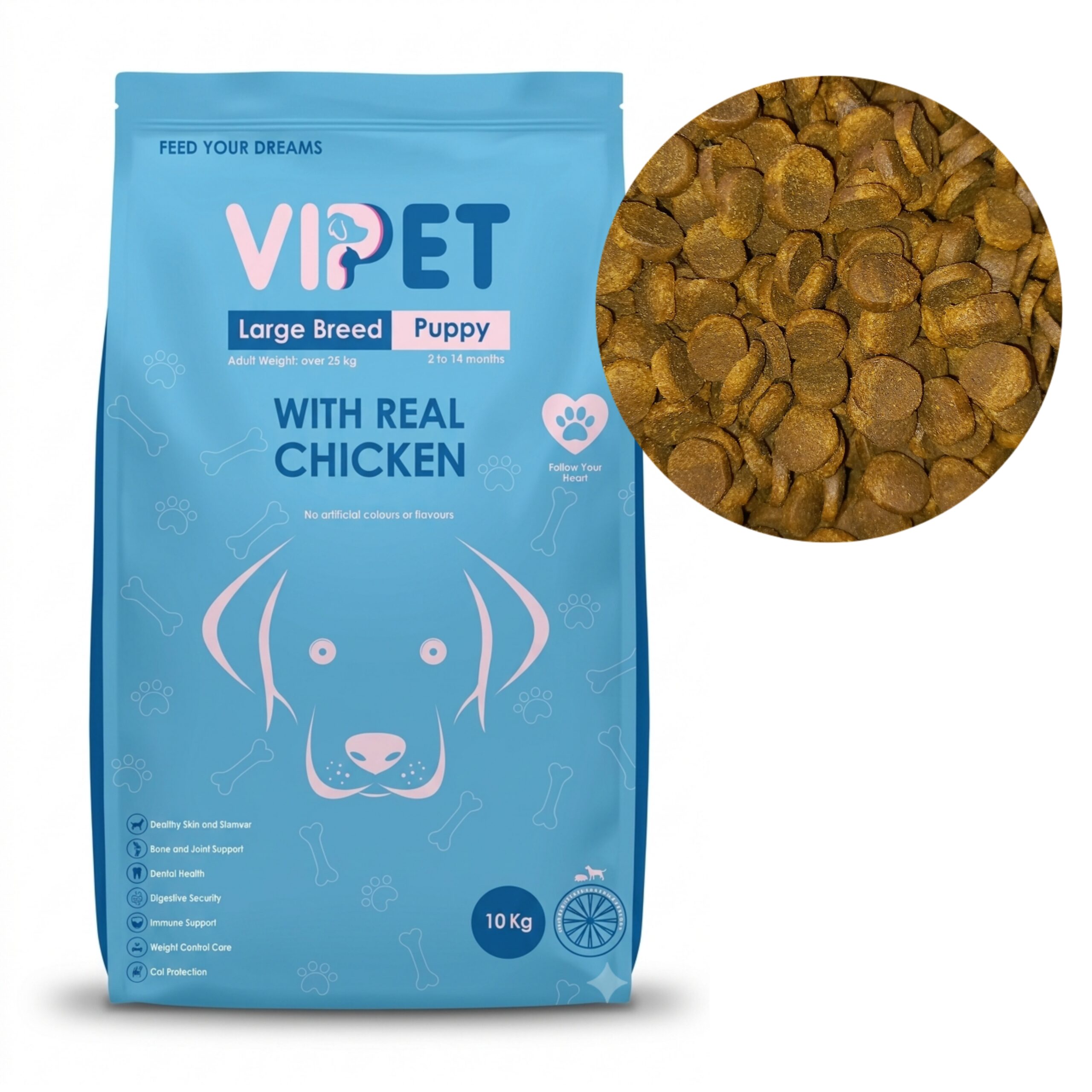 غذای خشک پاپی (توله سگ) ویپت Vipet Puppy وزن 1 کیلویی فله