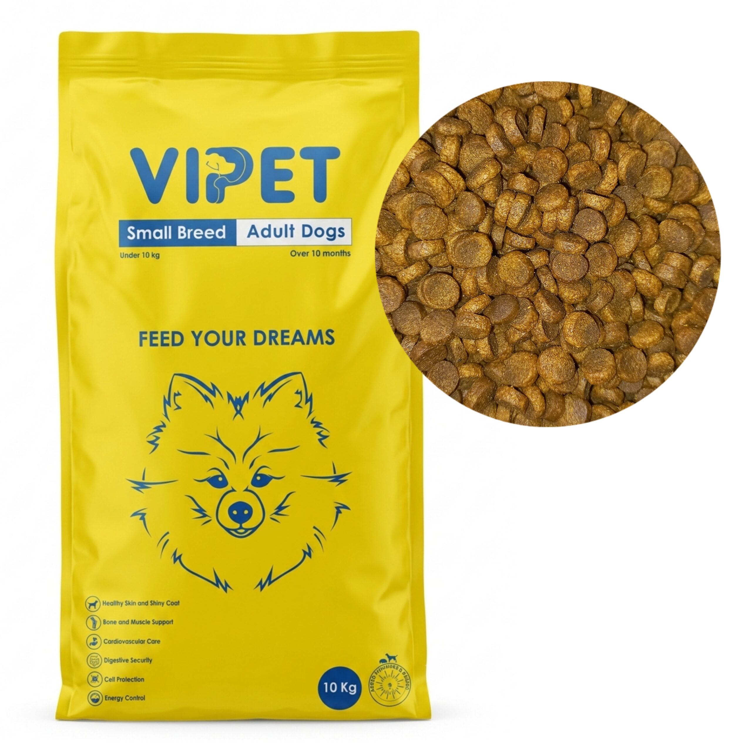 غذای خشک سگ نژاد کوچیک ویپت Vipet Small Breed Adult Dogs وزن 1 کیلویی فله