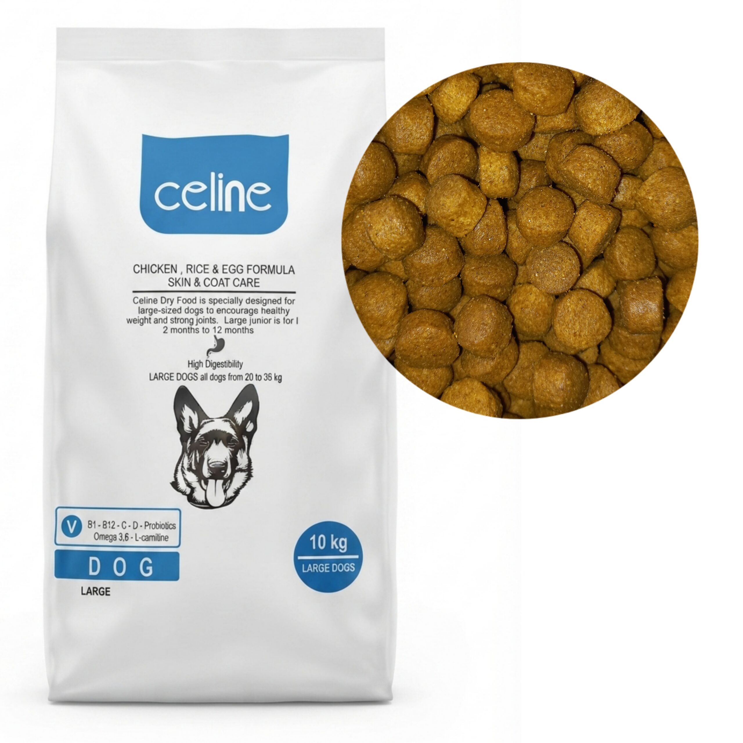 غذای خشک سگ بالغ نژاد بزرگ سلین Celine Large Adult وزن 1 کیلویی فله