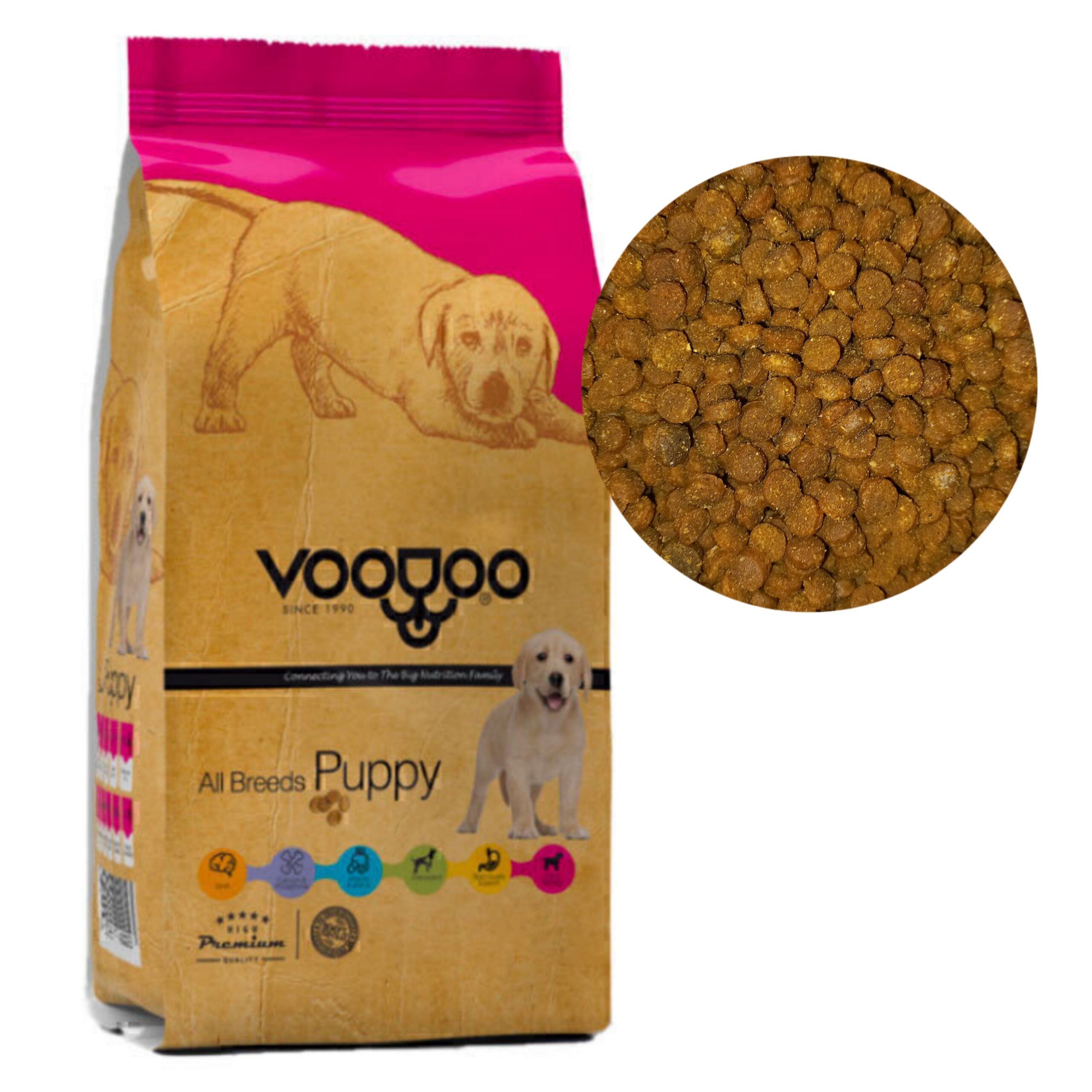 غذای خشک توله سگ وودو VooDoo Puppy وزن 1 کیلویی فله