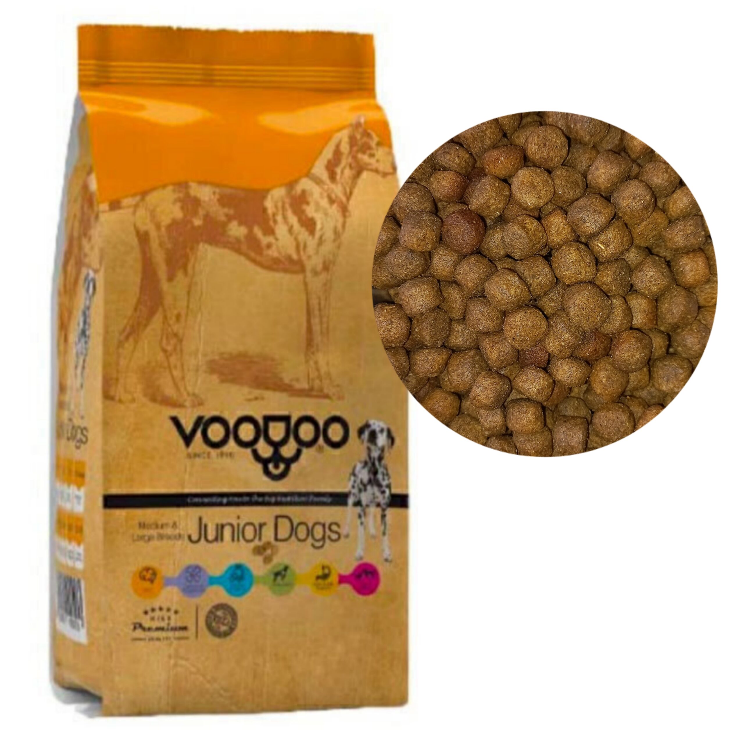 غذای خشک توله سگ وودو VooDoo Medium & Large Junior وزن 1 کیلویی فله