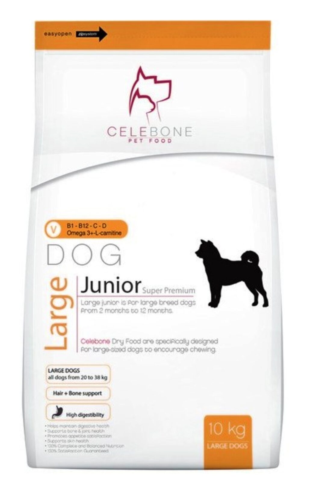 غذای خشک سگ جونیور نژاد بزرگ سلبن Celebone Large Junior وزن 10 کیلوگرم