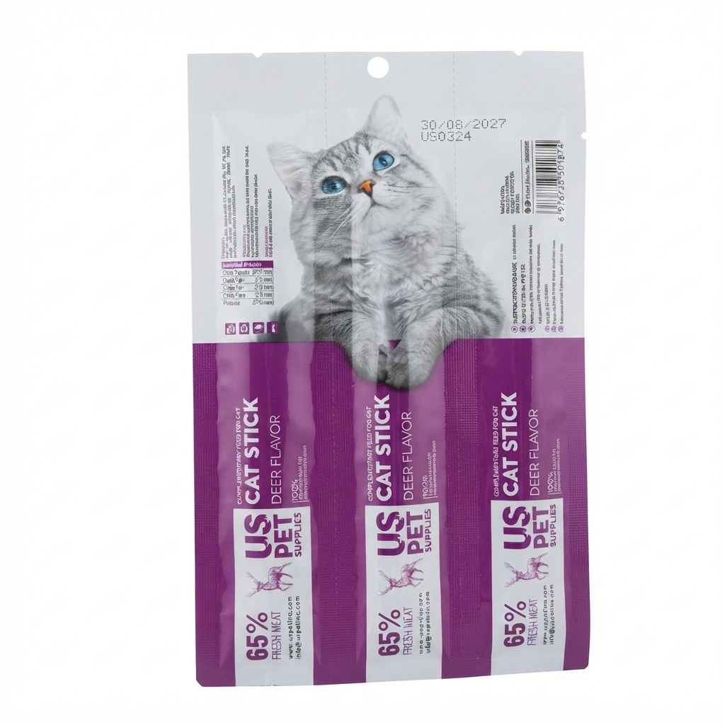 تشویقی استیکی (مدادی) گربه با طعم گوزن یو اس پت US Pet Cat Stick وزن 10 گرم
