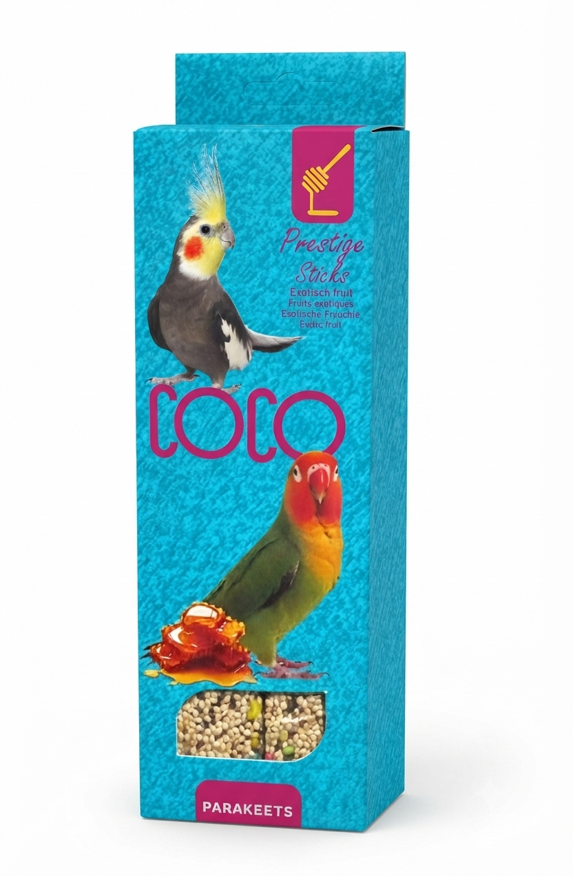 استیک تشویقی پرندگان دو تایی عسلی کوکو Coco وزن 60 گرم