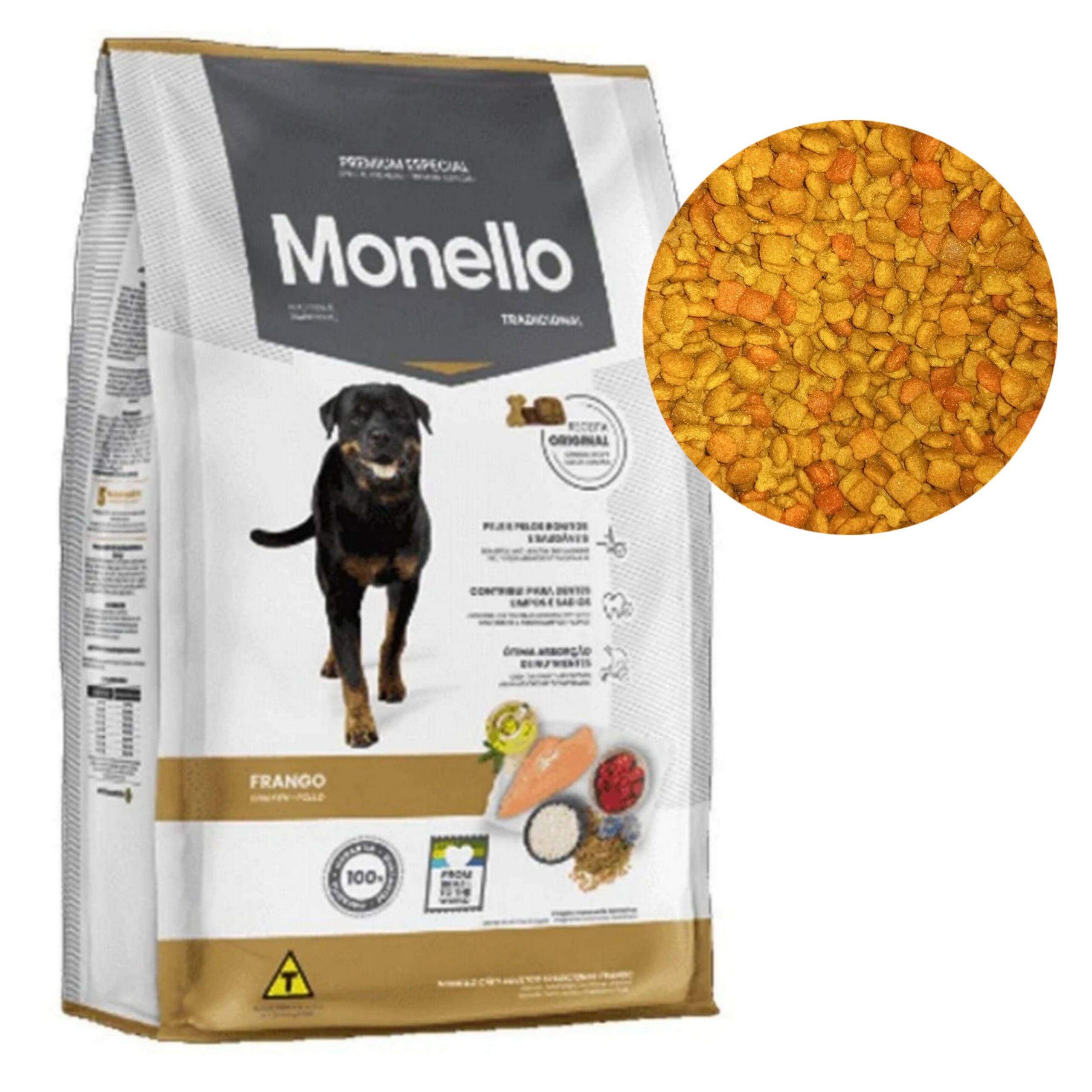 غذای خشک سگ بالغ تردیشنال مونلو با طعم مرغ و برنج Monello Traditional Chicken & Rice وزن 1 کیلویی فله